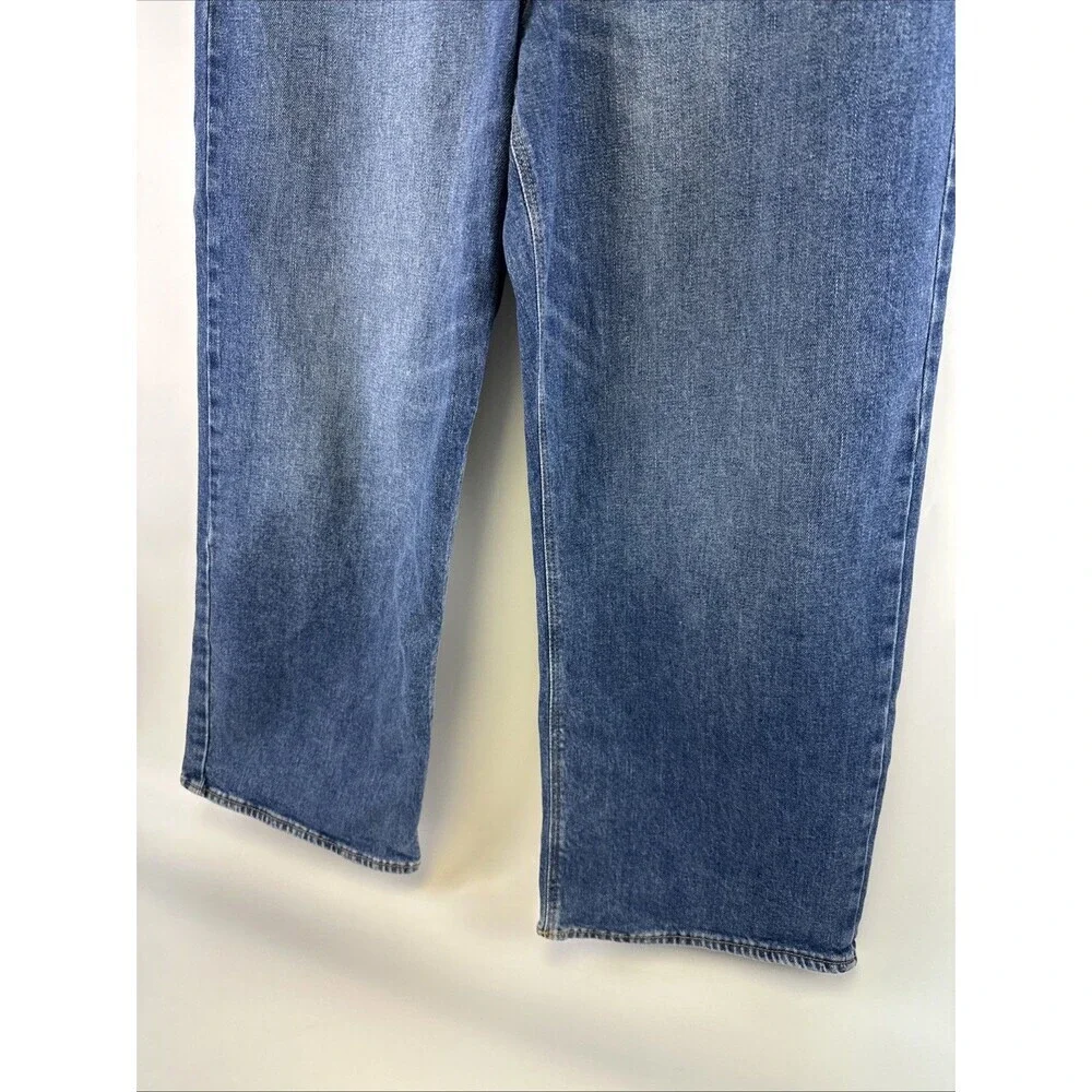 Old Navy Wide Leg Extra High Rise Jeans Denim Relaxed Zip Button 580116 Women 16